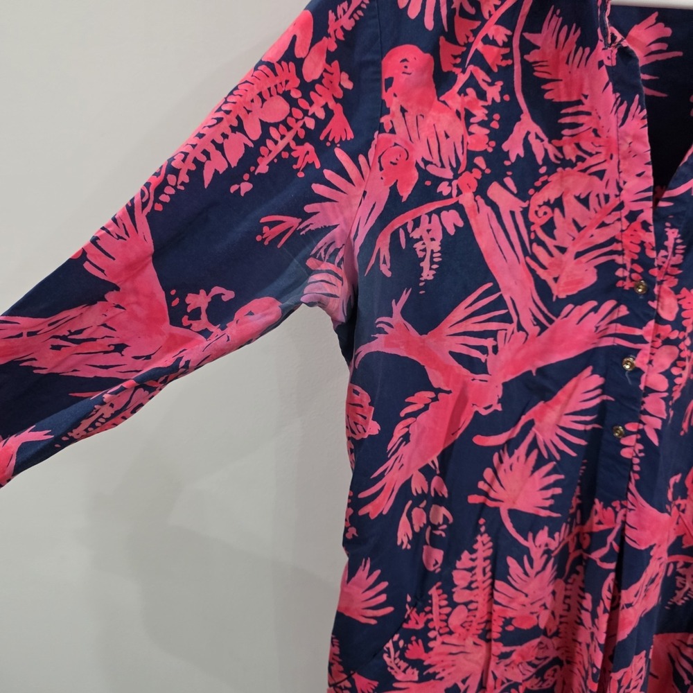Lilly Pulitzer Lillith Tunic Dress Size Large Floral Colorful Beach Tropical - Picture 5 of 10